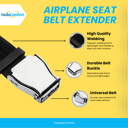 Airplane Seat Belt Extender FAA Compliant